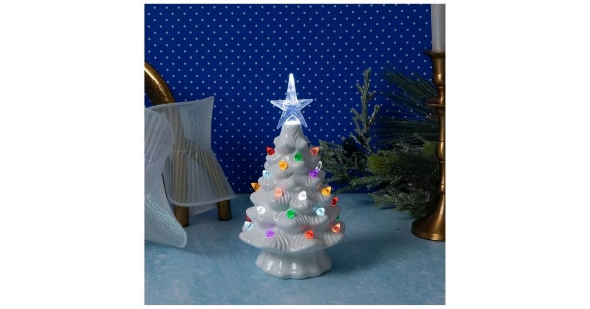 light up ceramic christmas tree