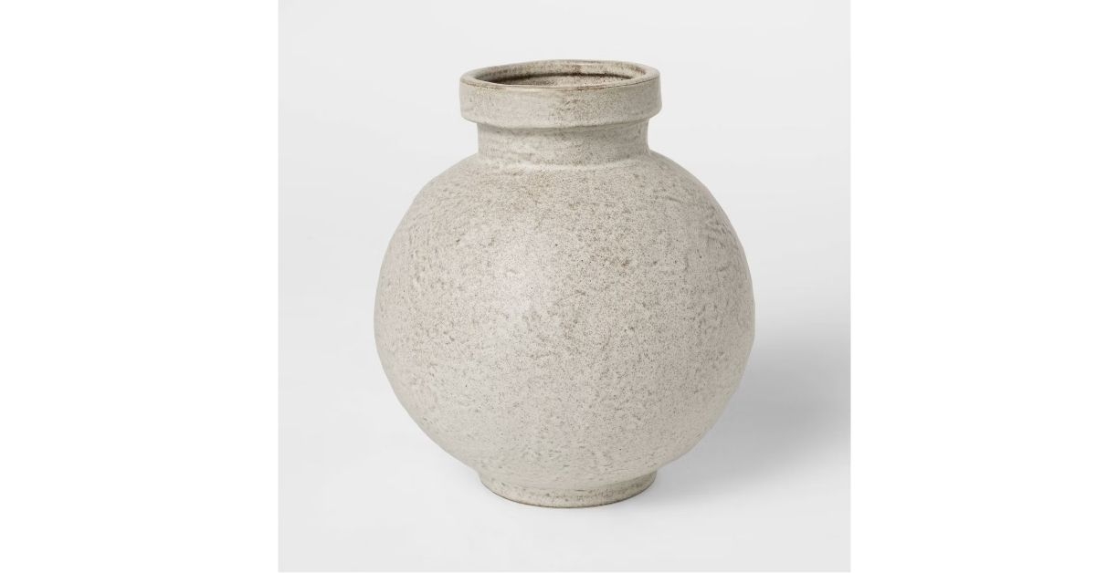 textured ceramic vase