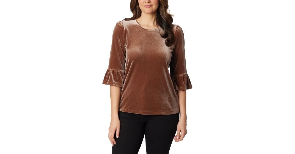 womens velvet top