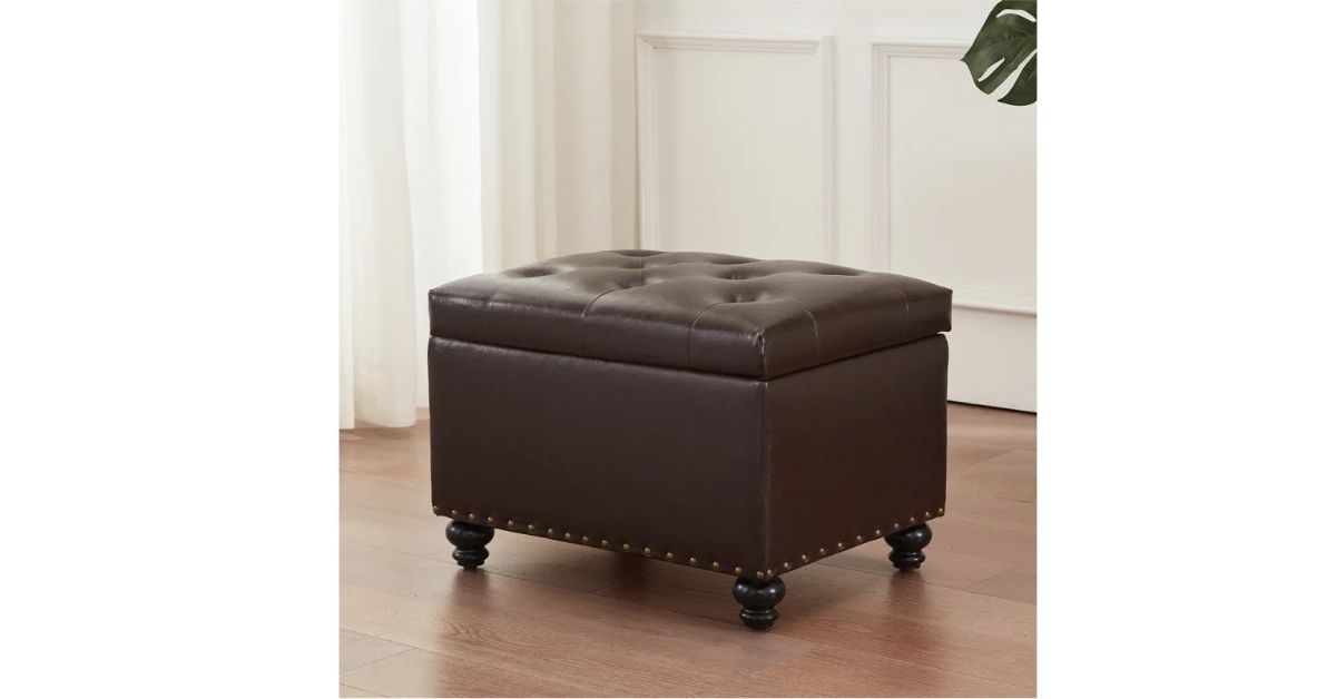 upholstered storage ottoman