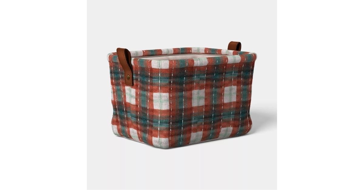 quilted stitch decorative basket