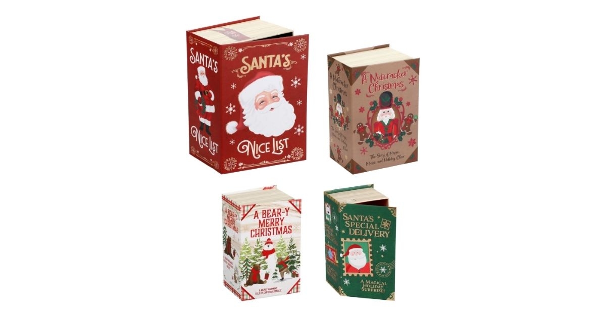 book shaped christmas gift box