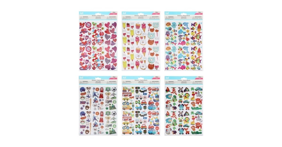 jot assorted laser stickers