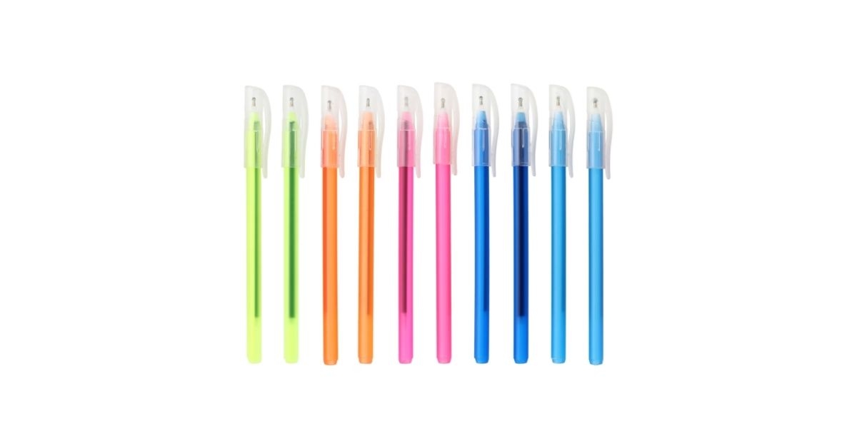 ballpoint fashion ink pens 10 pack