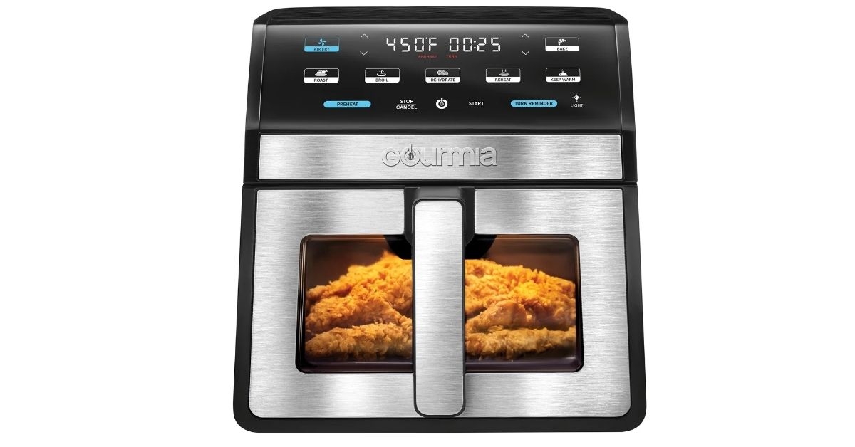 Gourmia 8-Quart Digital Air Fryer with Window & Light