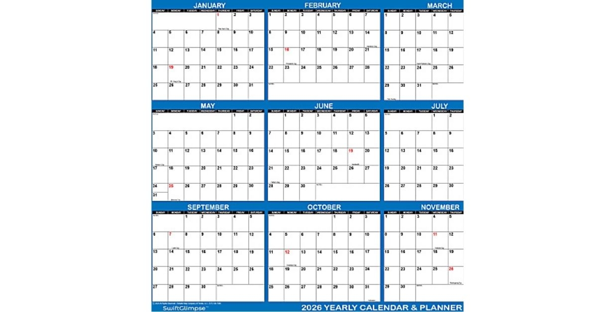 erasable wall calendar