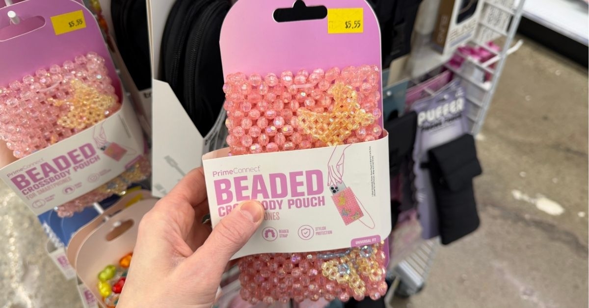 beaded crossbody pouch