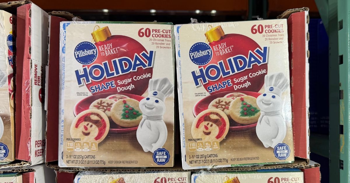 holiday shape sugar cookie dough