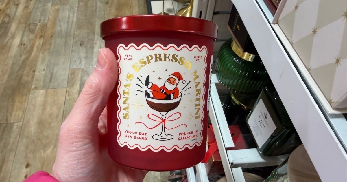 santas espresso martini candle