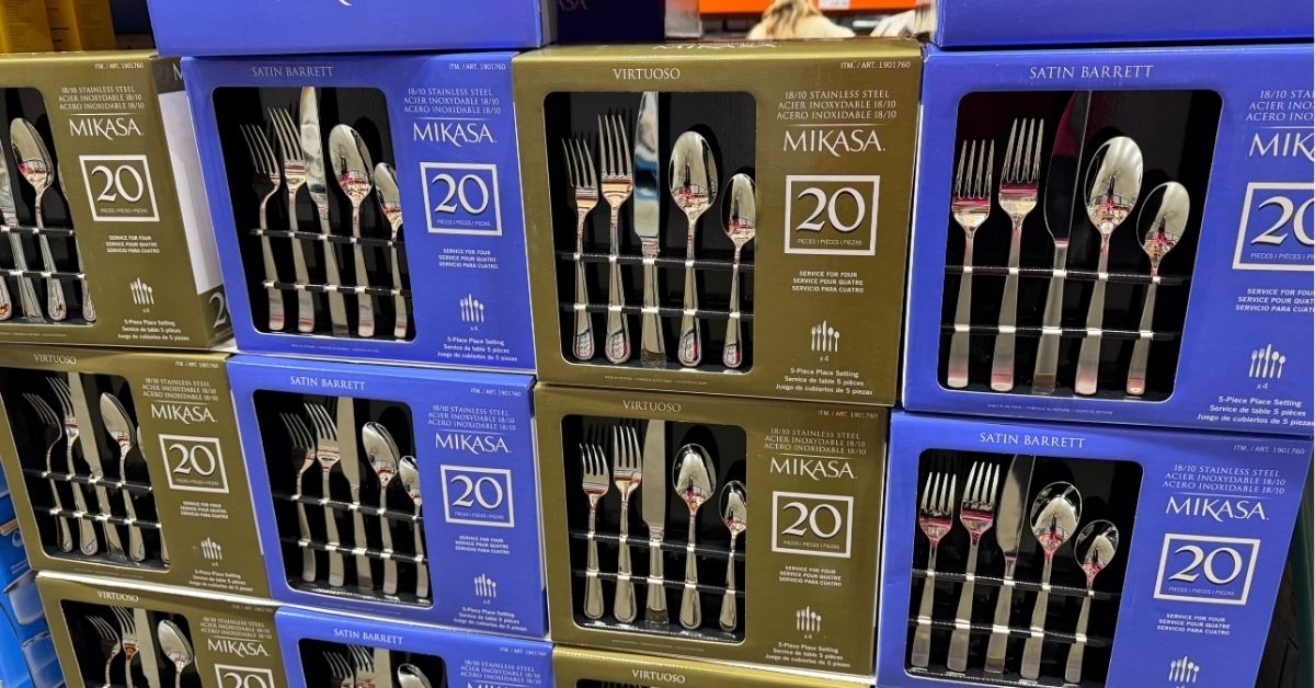 stainless steel place setting