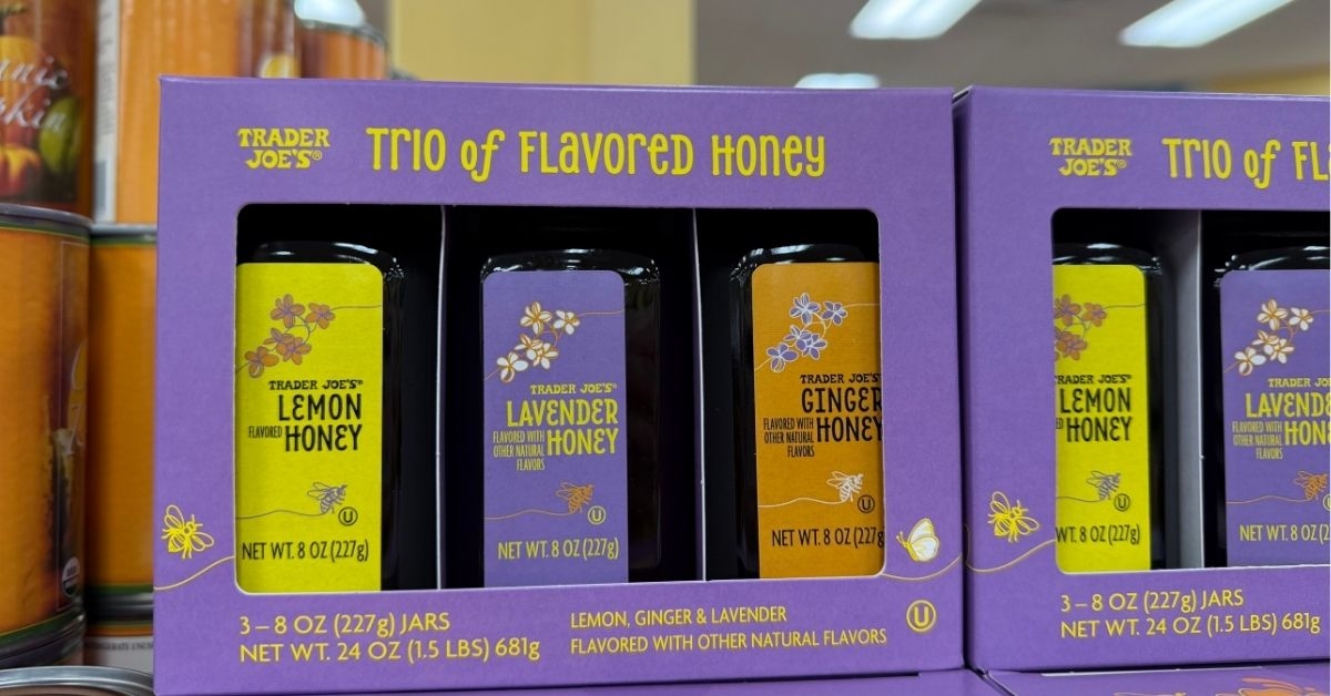 trio of flavored honey