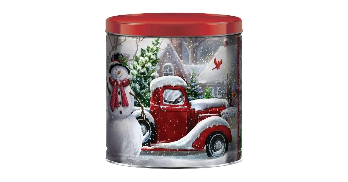 christmas popcorn tin