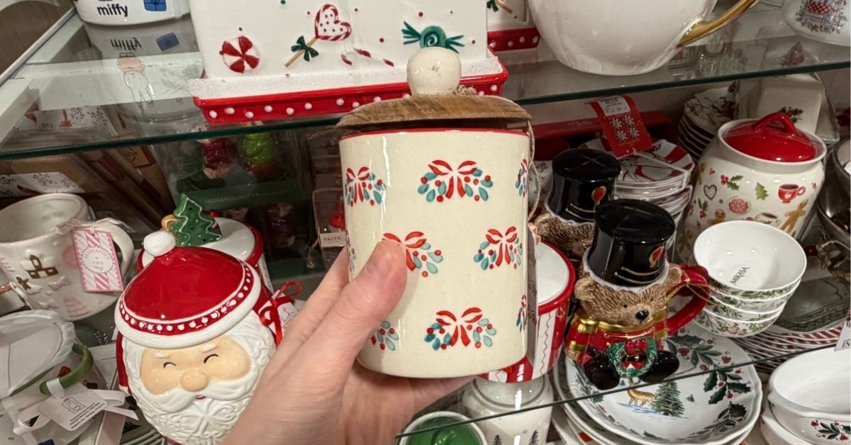 ceramic christmas kitchen container