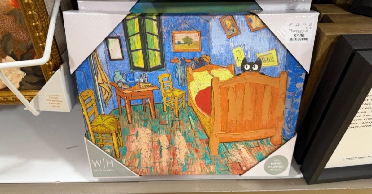 art objects cat painting