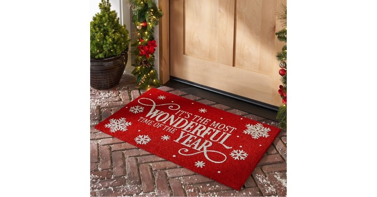 holiday coir doormat