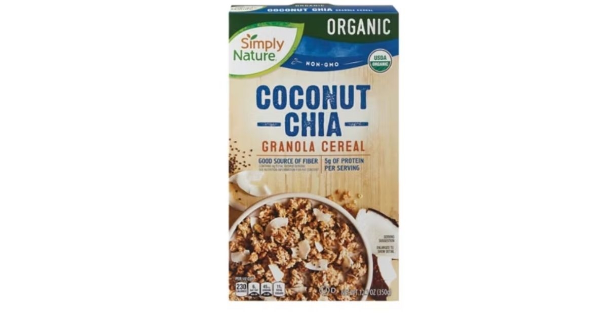 organic coconut chia granola cereal