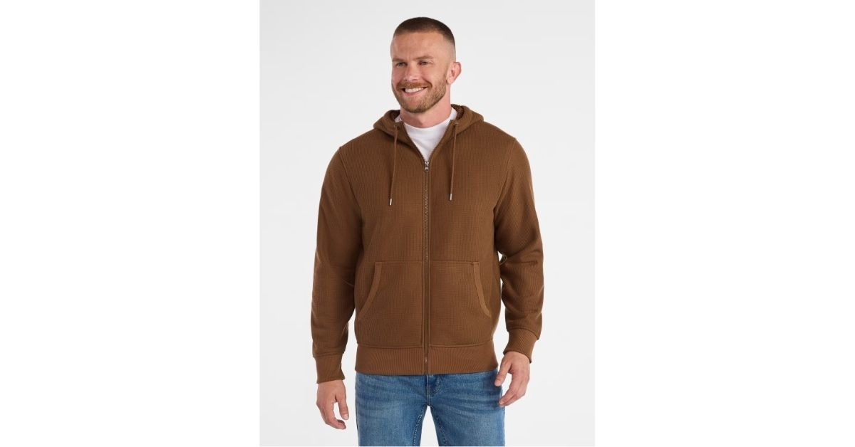high pile fleece thermal hoodie