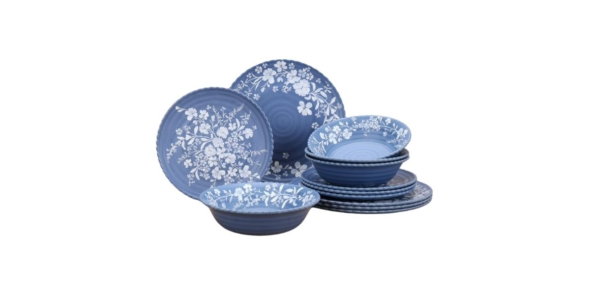 bamboo melamine dinnerware set