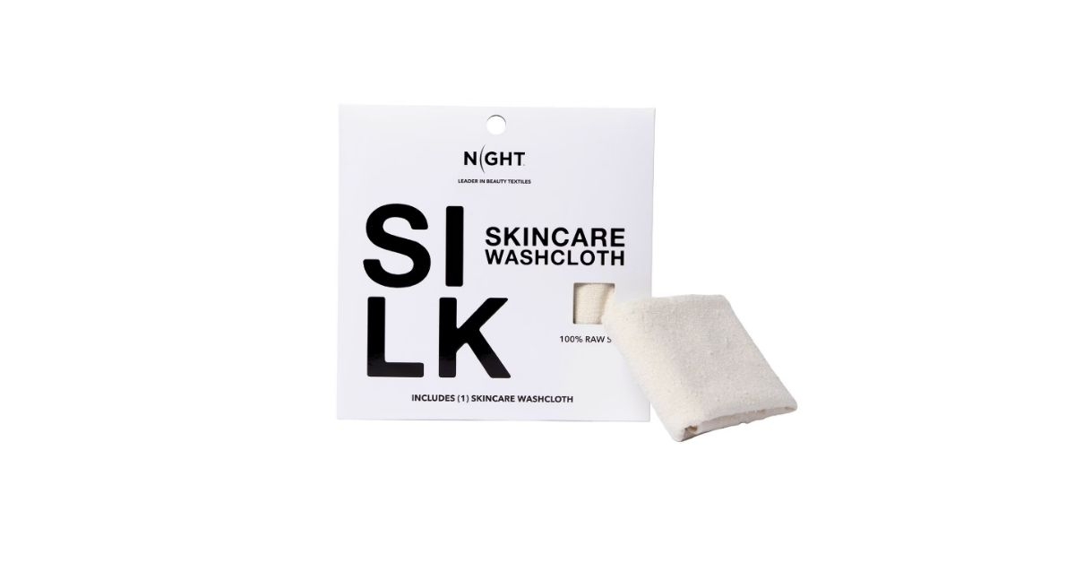 night raw silk face washcloths