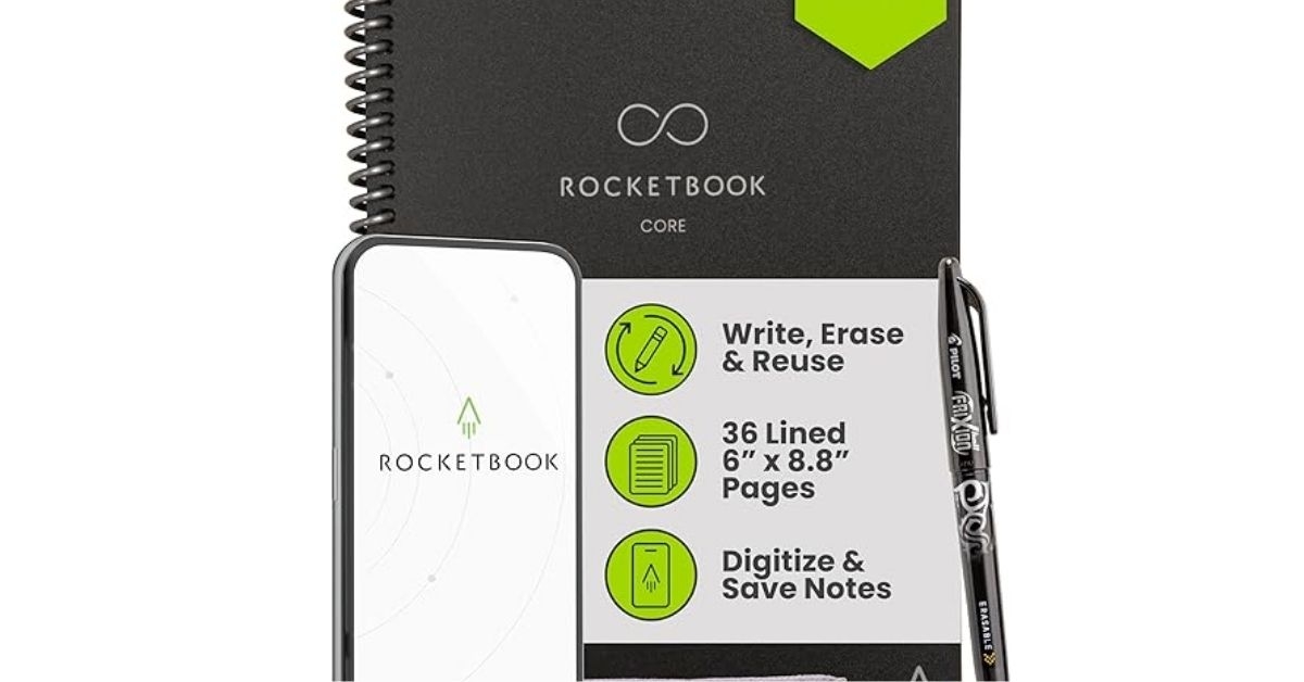 rocketbook new core reusable spiral notebook
