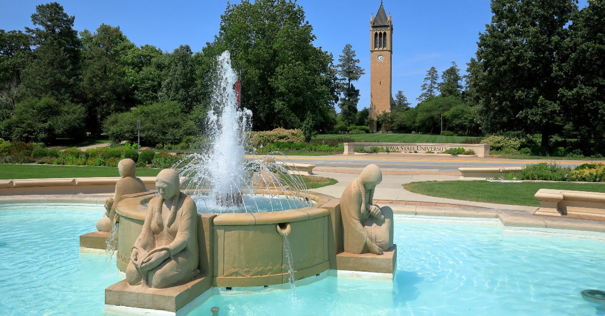 Iowa State University campus during the summer break