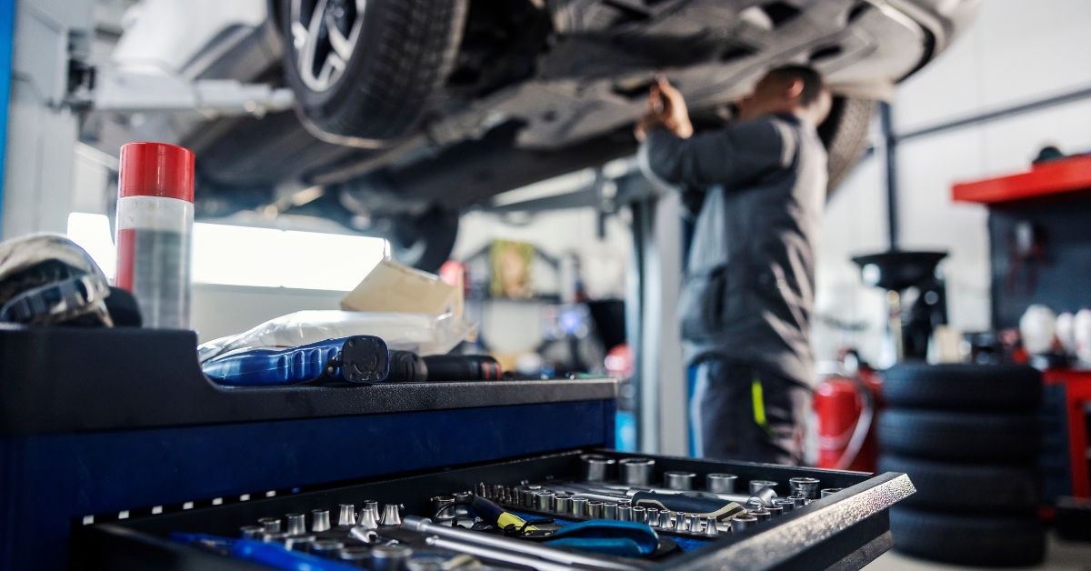 car in blurry background