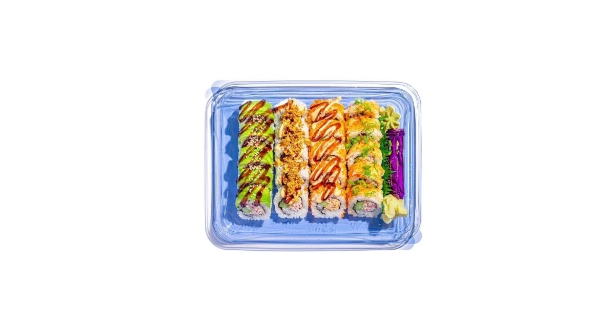 sushi roll combo tray