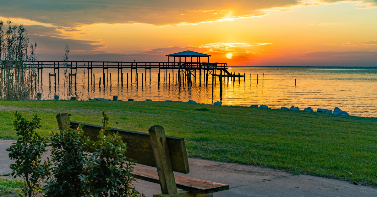 A Sunset View at Fairhope, Alabama Pier