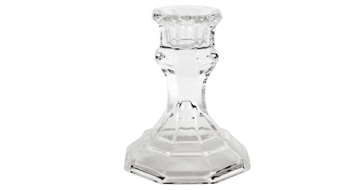 luminessence glass taper candleholder