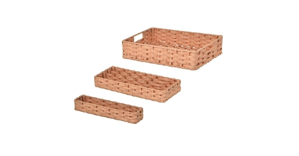 rattan storage bin