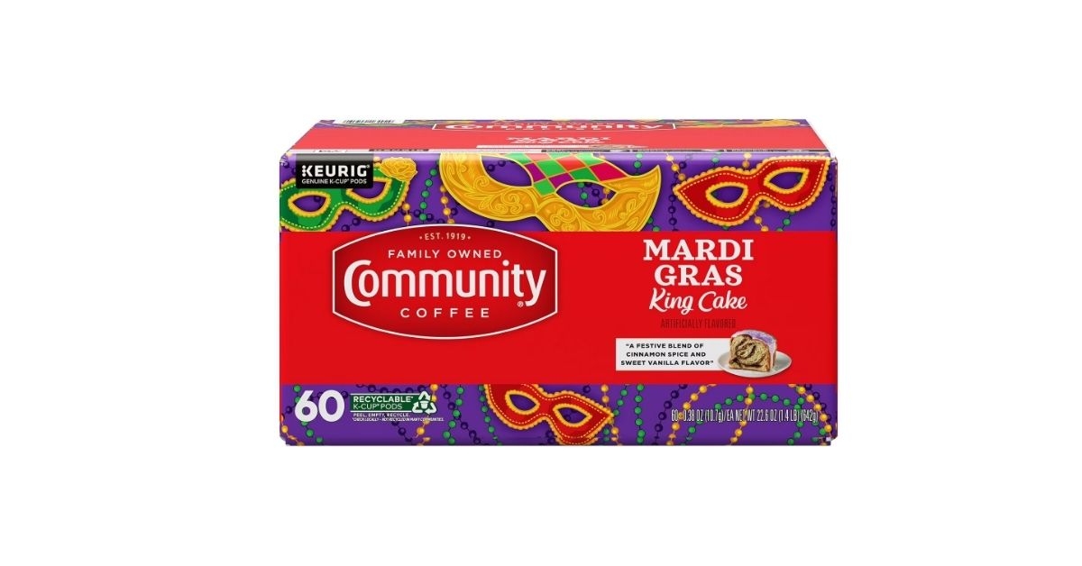 coffee pods mardi gras king cake
