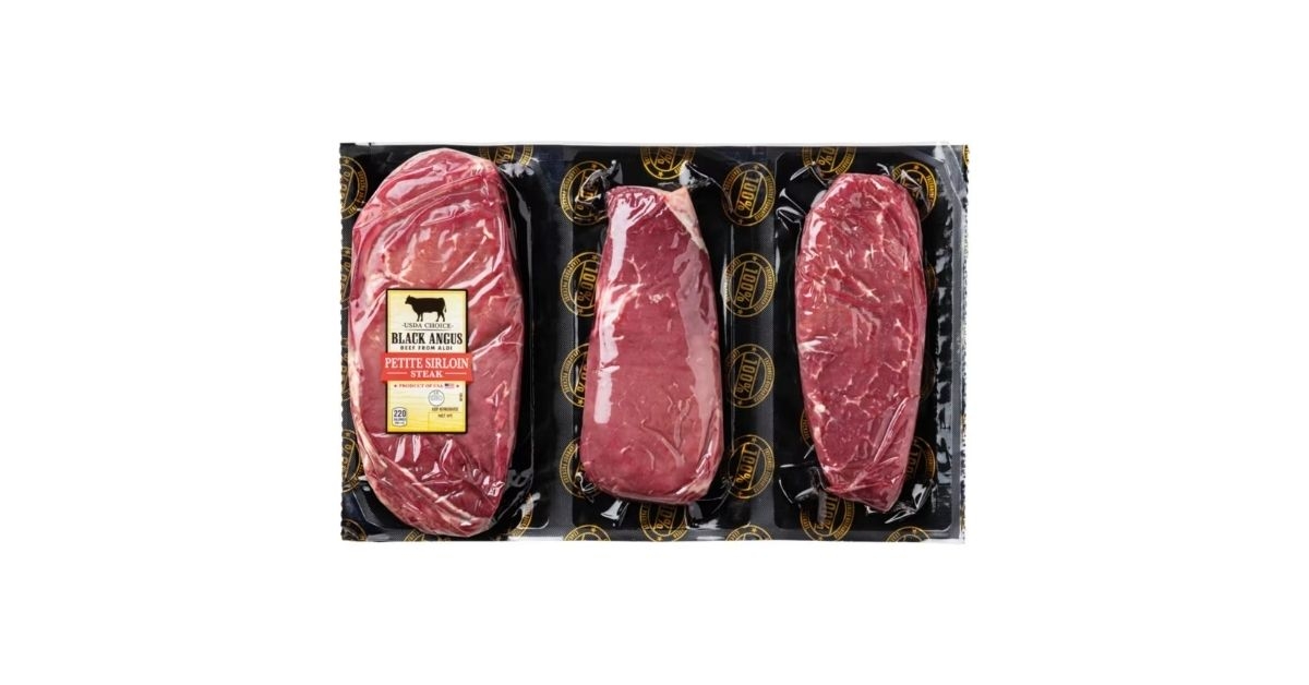 beef choice boneless petite sirloin steak