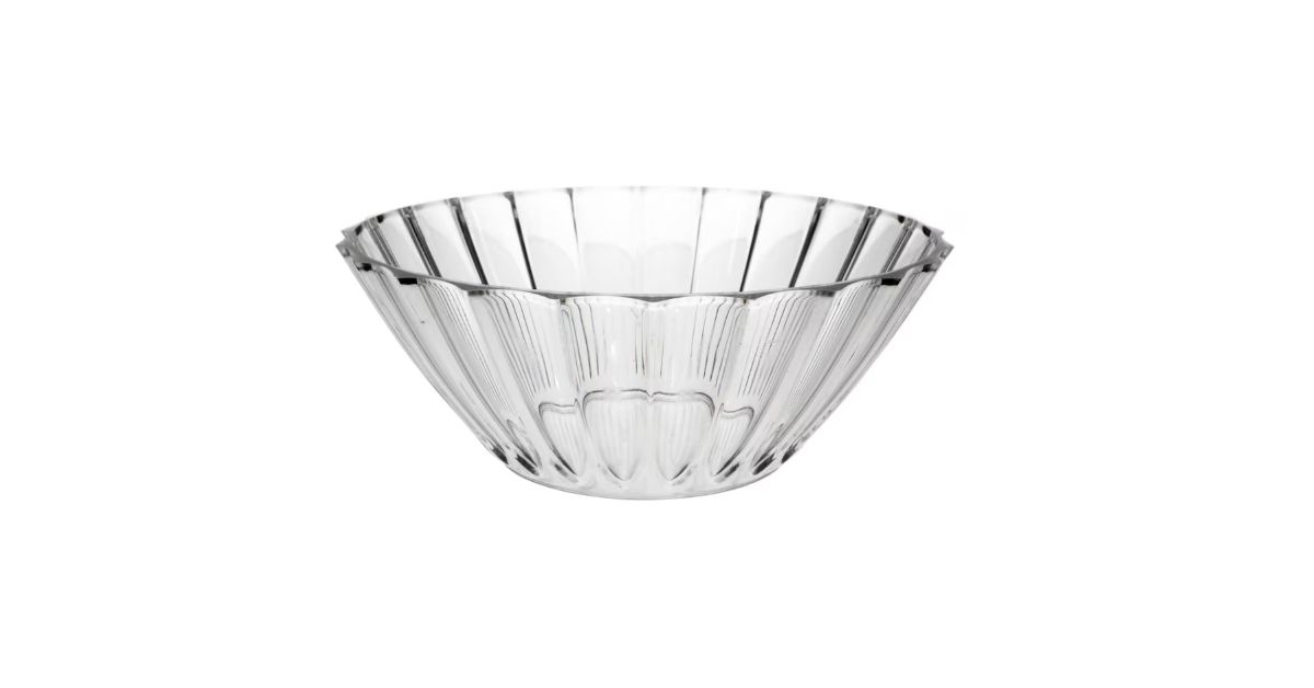 plastic fluted serving bowl