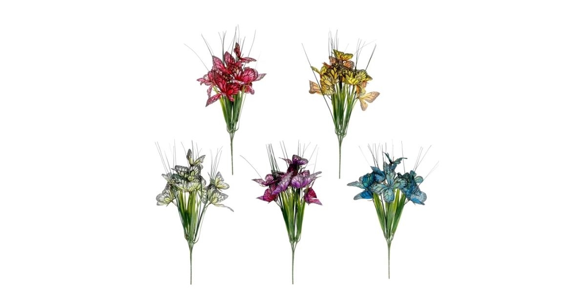 assorted faux onion grass with butterflies