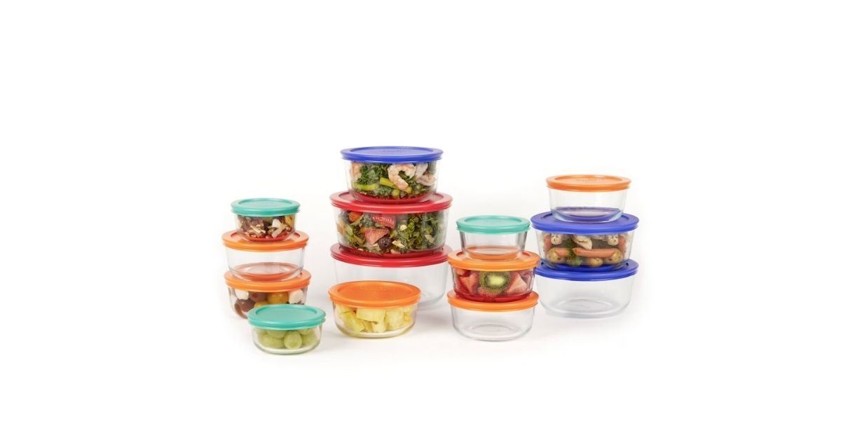prex simply store glass food storage set