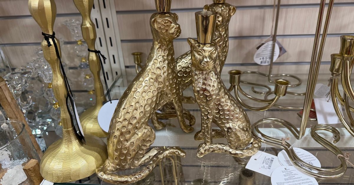 leopard candlesticks