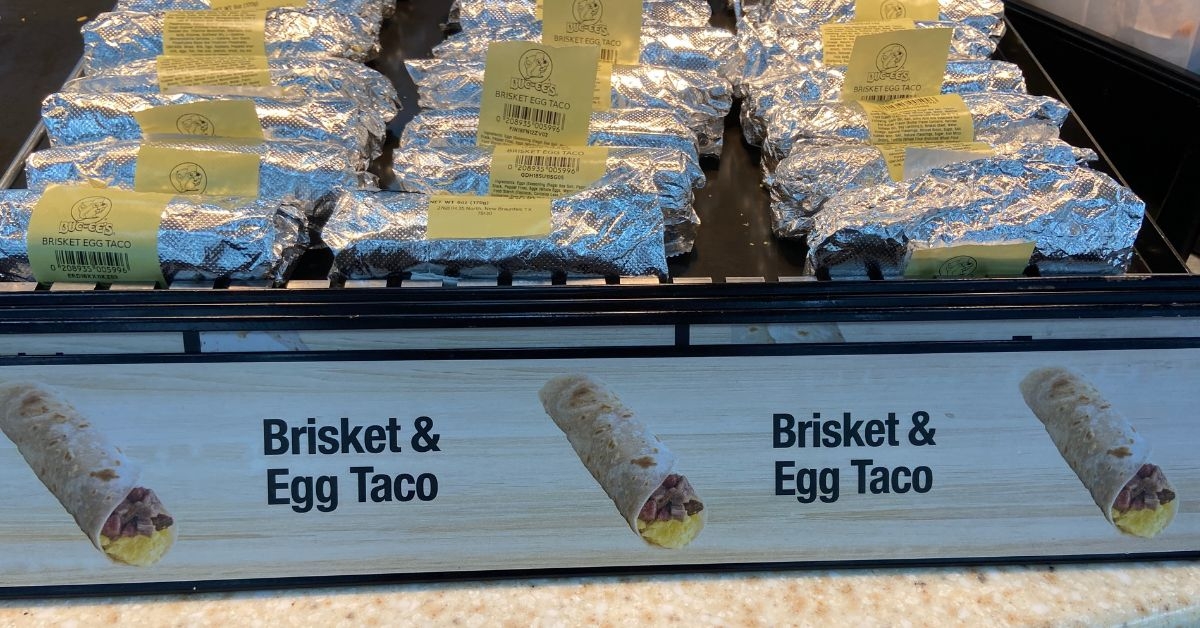 brisket and egg taco