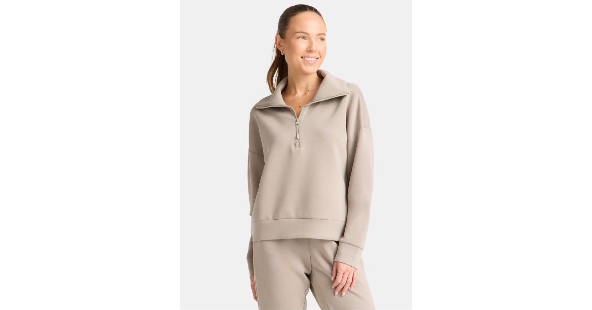 scubaknit quarter zip pullover