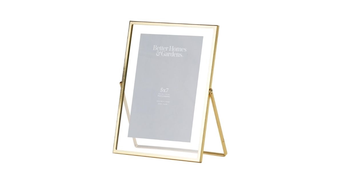 gold float tabletop photo frame
