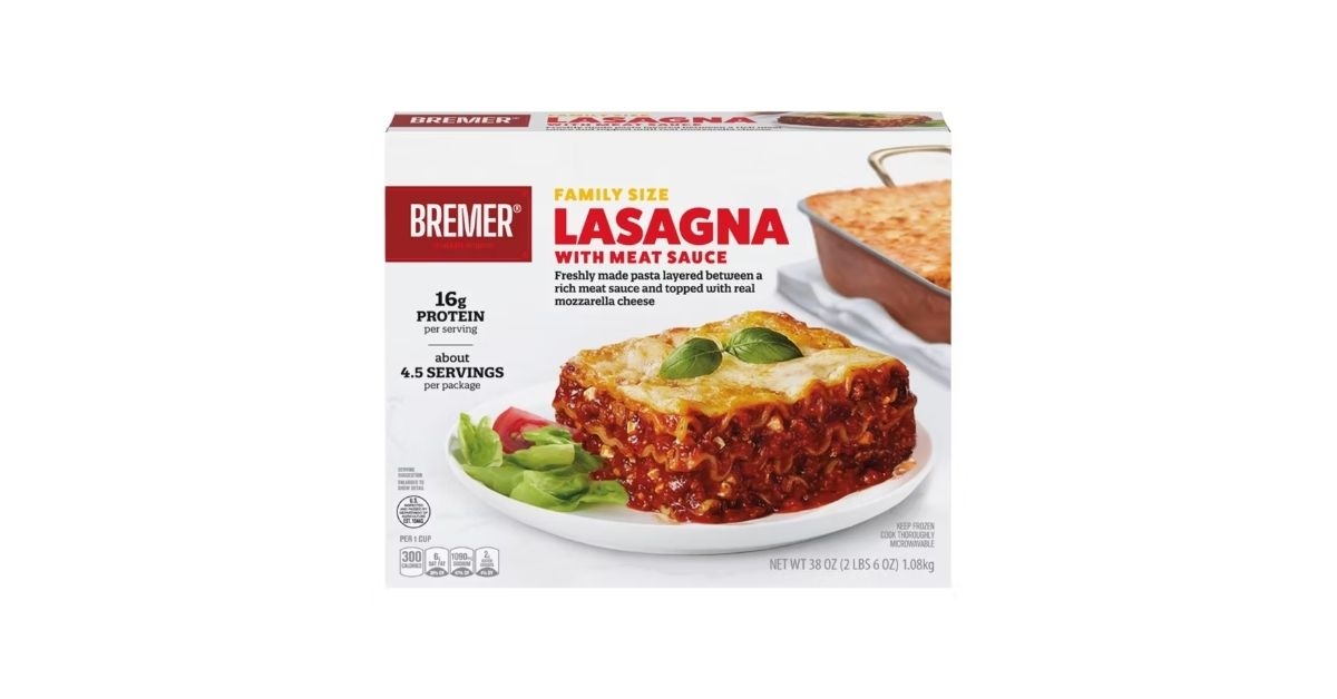 A box of lasagna