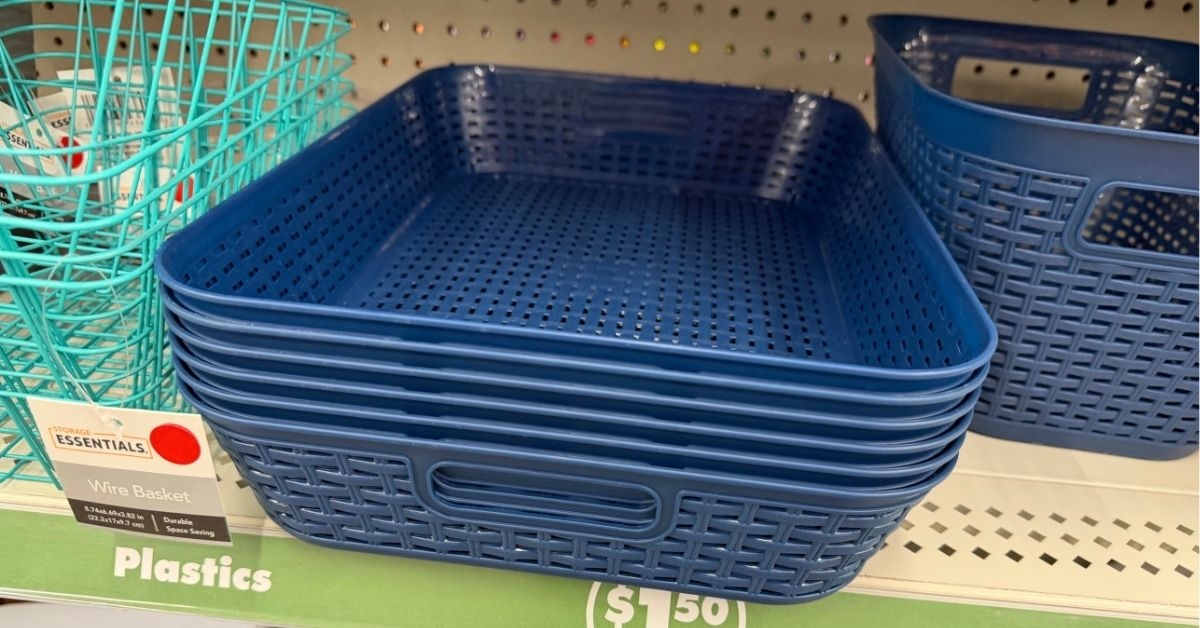 shallow nesting plastic bins