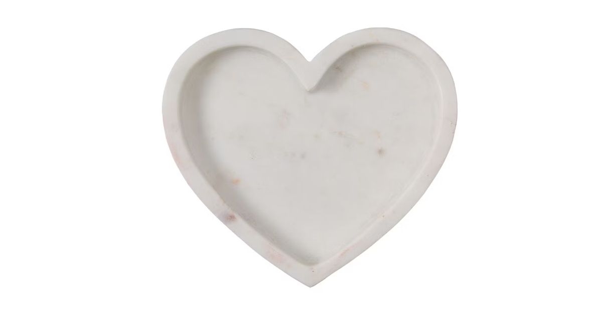 heart shaped marble tray