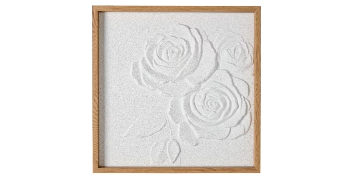 wall art rose sandstone 