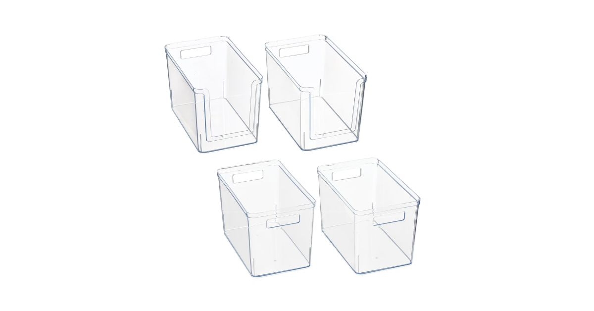 Mainstays 4-Piece Pantry Storage Bin Set