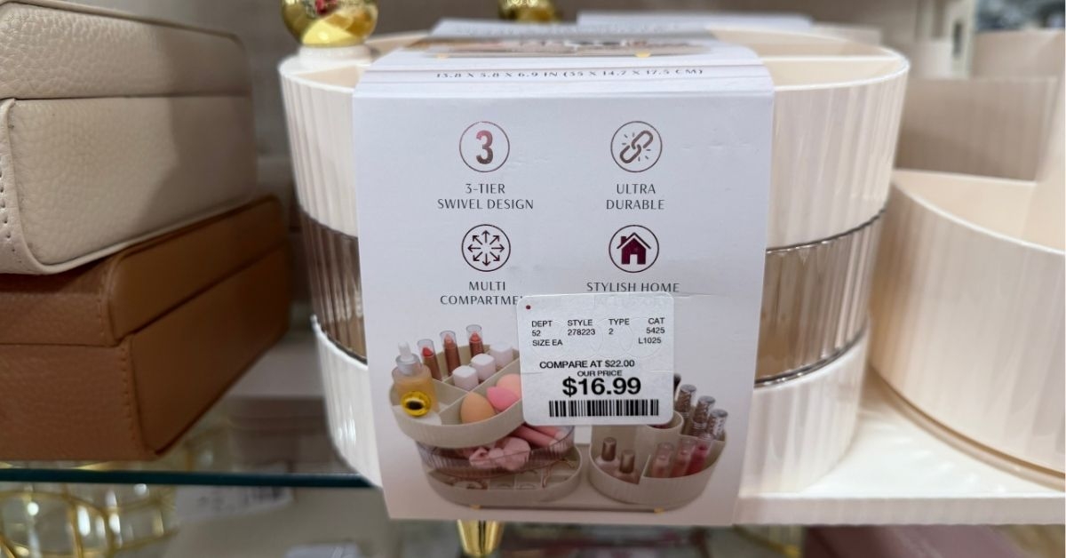 3 tier cosmetics caddy