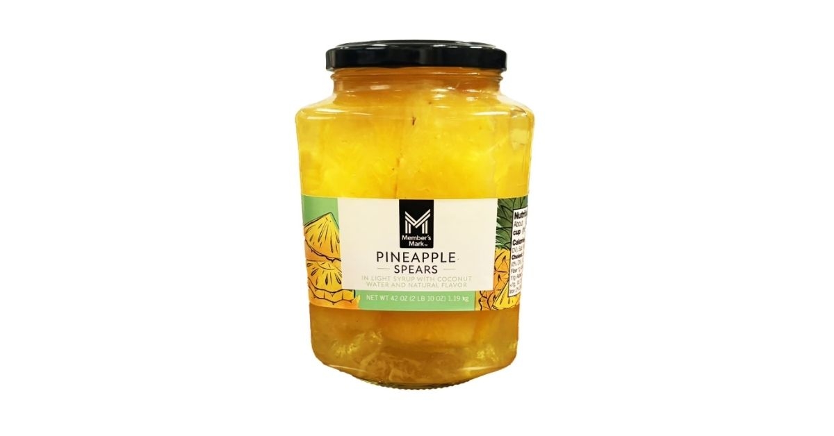 pineapple spears in coconut water