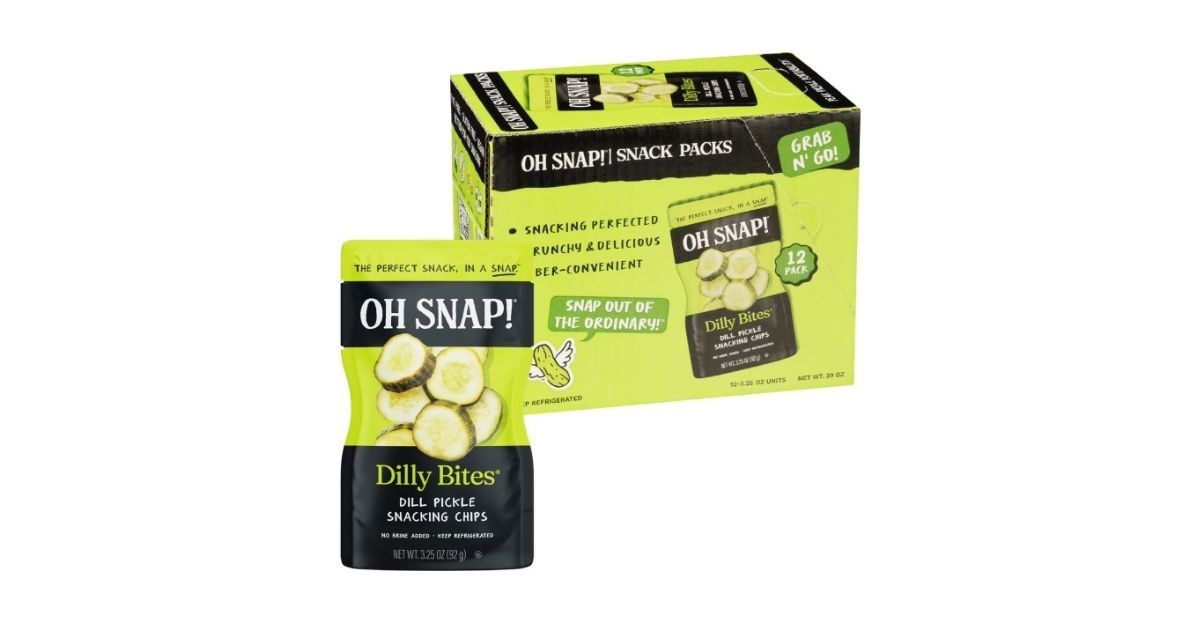 oh snap dilly bite dill pickle snack packs