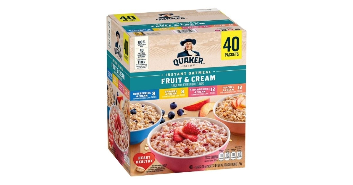 quaker instant oatmeal fruit cream