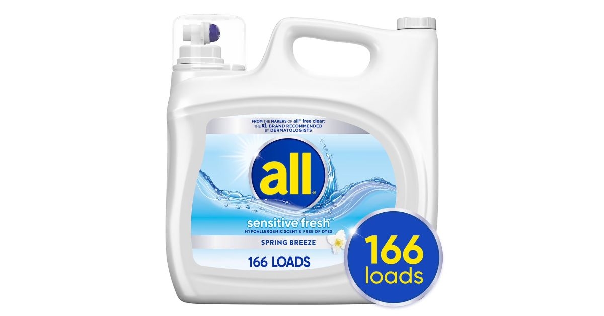 all Sensitive Fresh Liquid Laundry Detergent