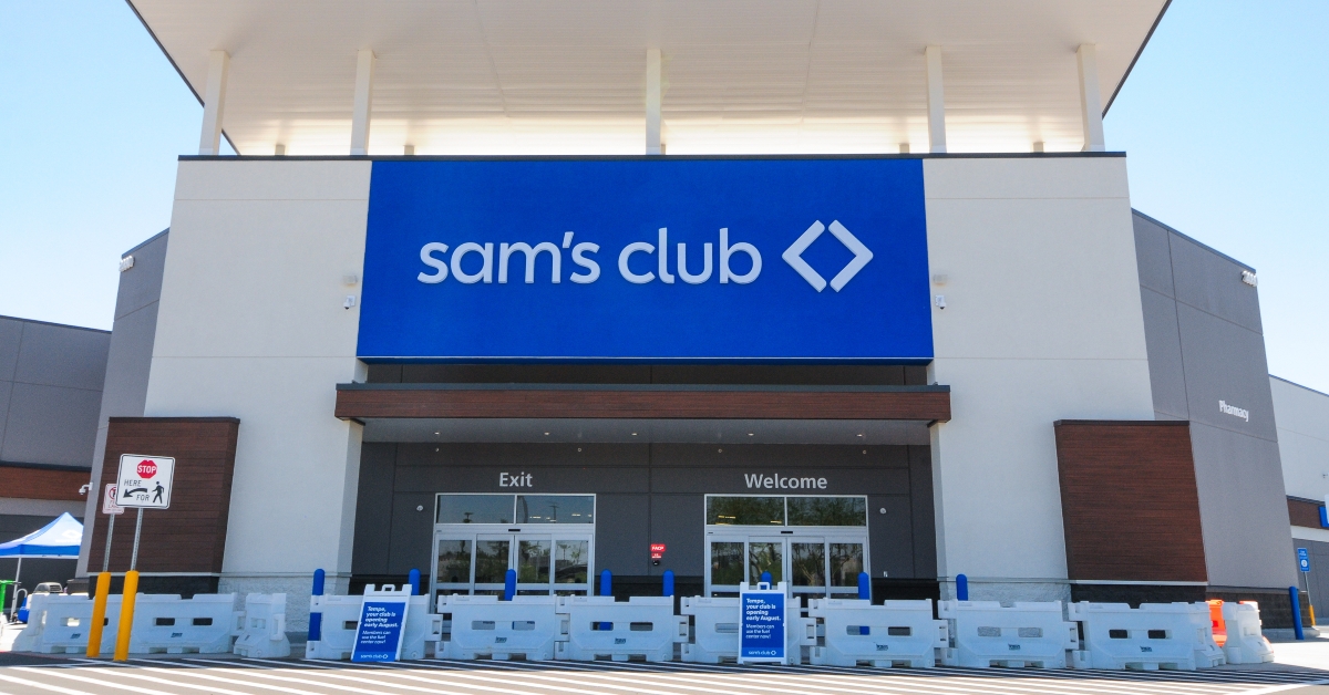 entrance of a new sams club warehouse